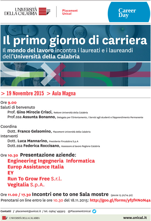 unical 19 11 2015 career day 1 1